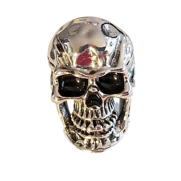 Mens Punk Metal Gothic Skull Ring Size 9.5 - Picture 4 of 6